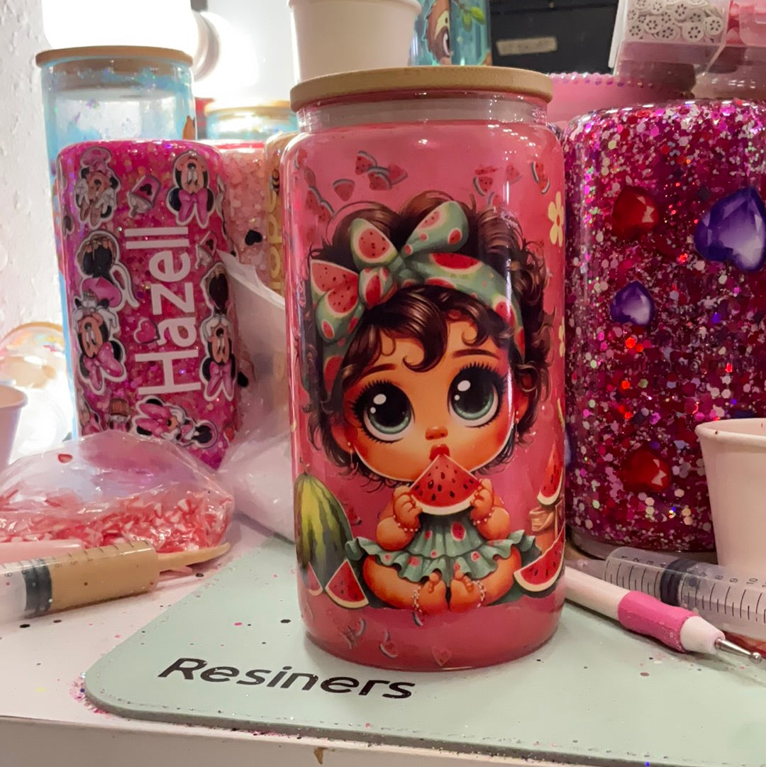 baby watermelon snowglobe