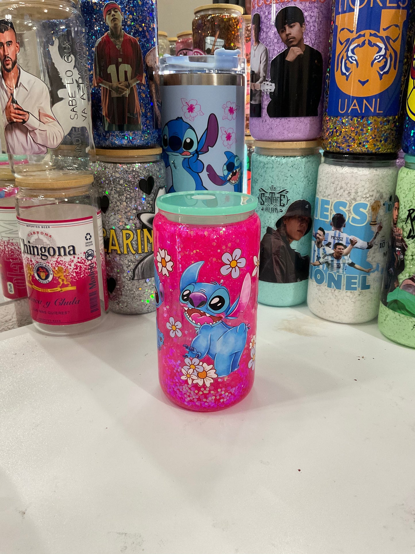 stitch fast motion snowglobe