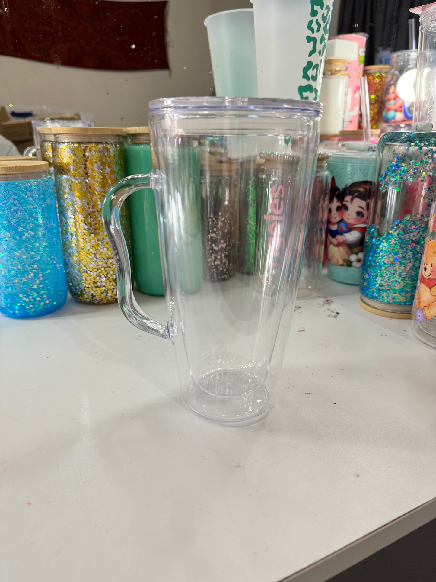 25 oz acrylic snowglobe mug