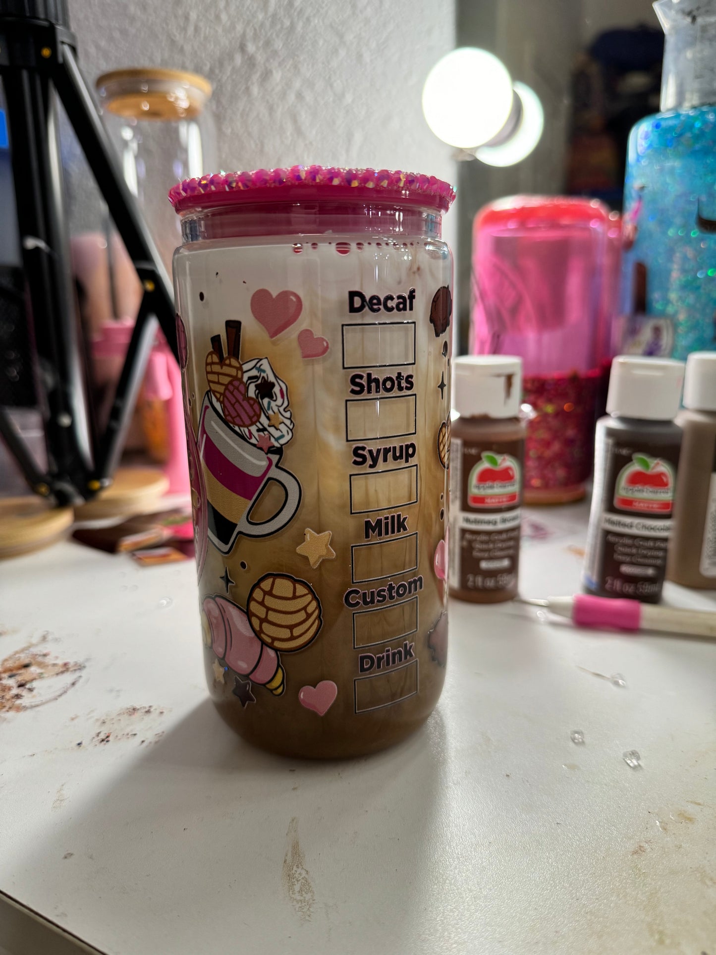 creamer coffee snowglobe