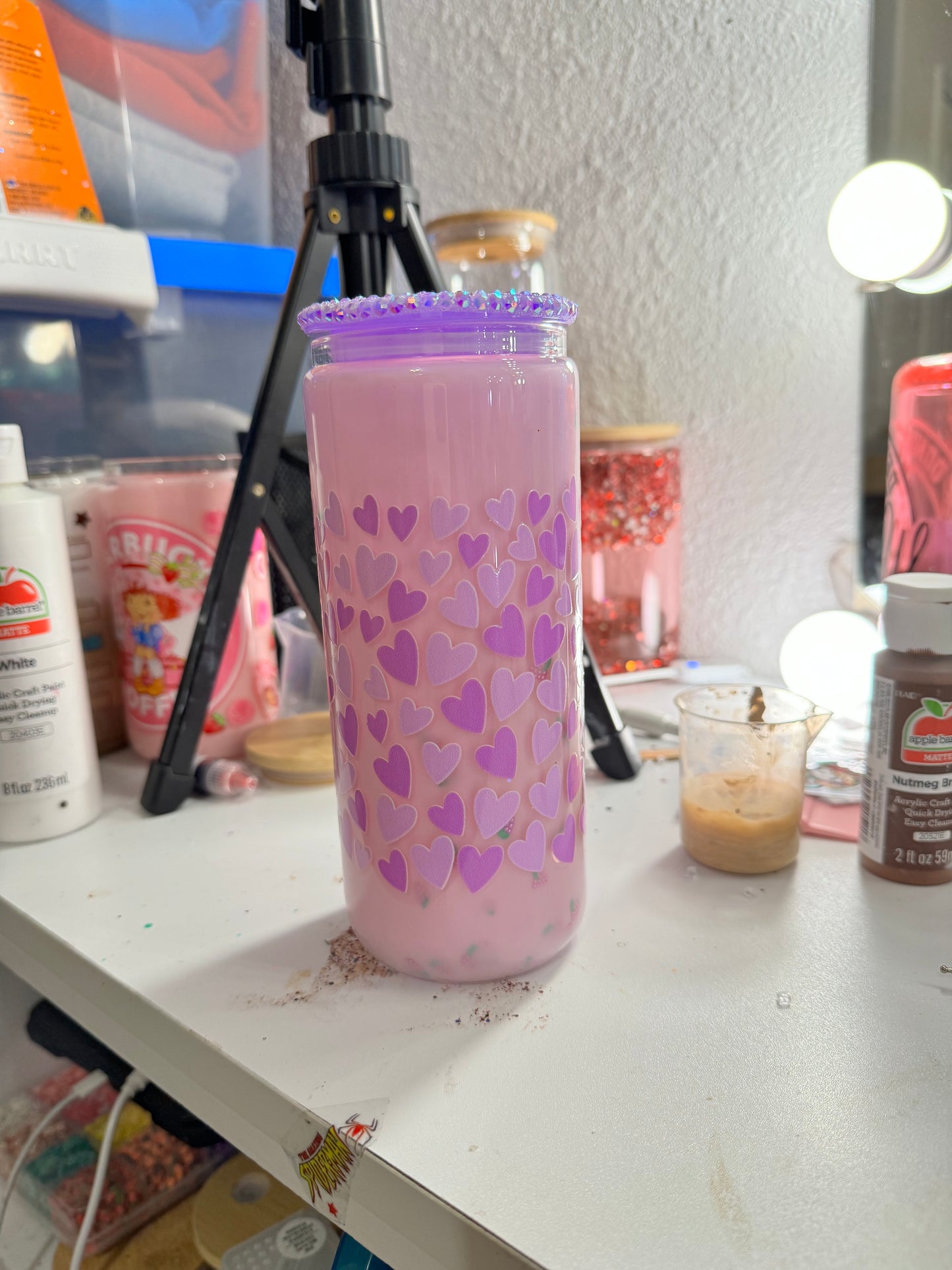 lavender milk hello kitty snowglobe