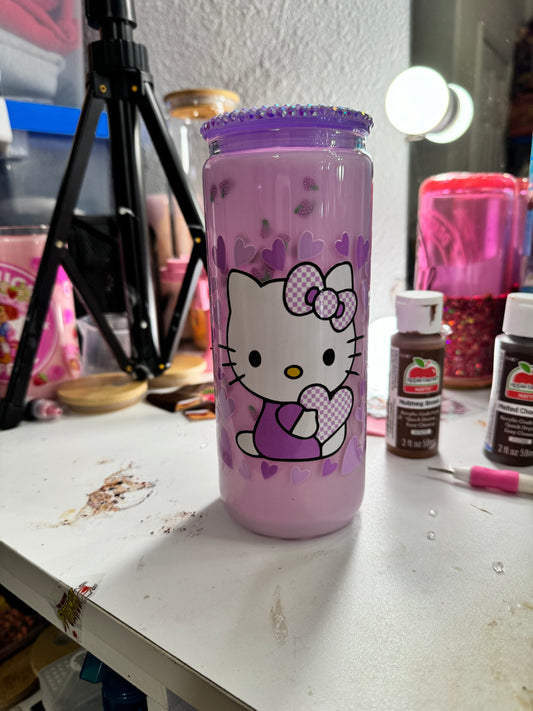 lavender milk hello kitty snowglobe