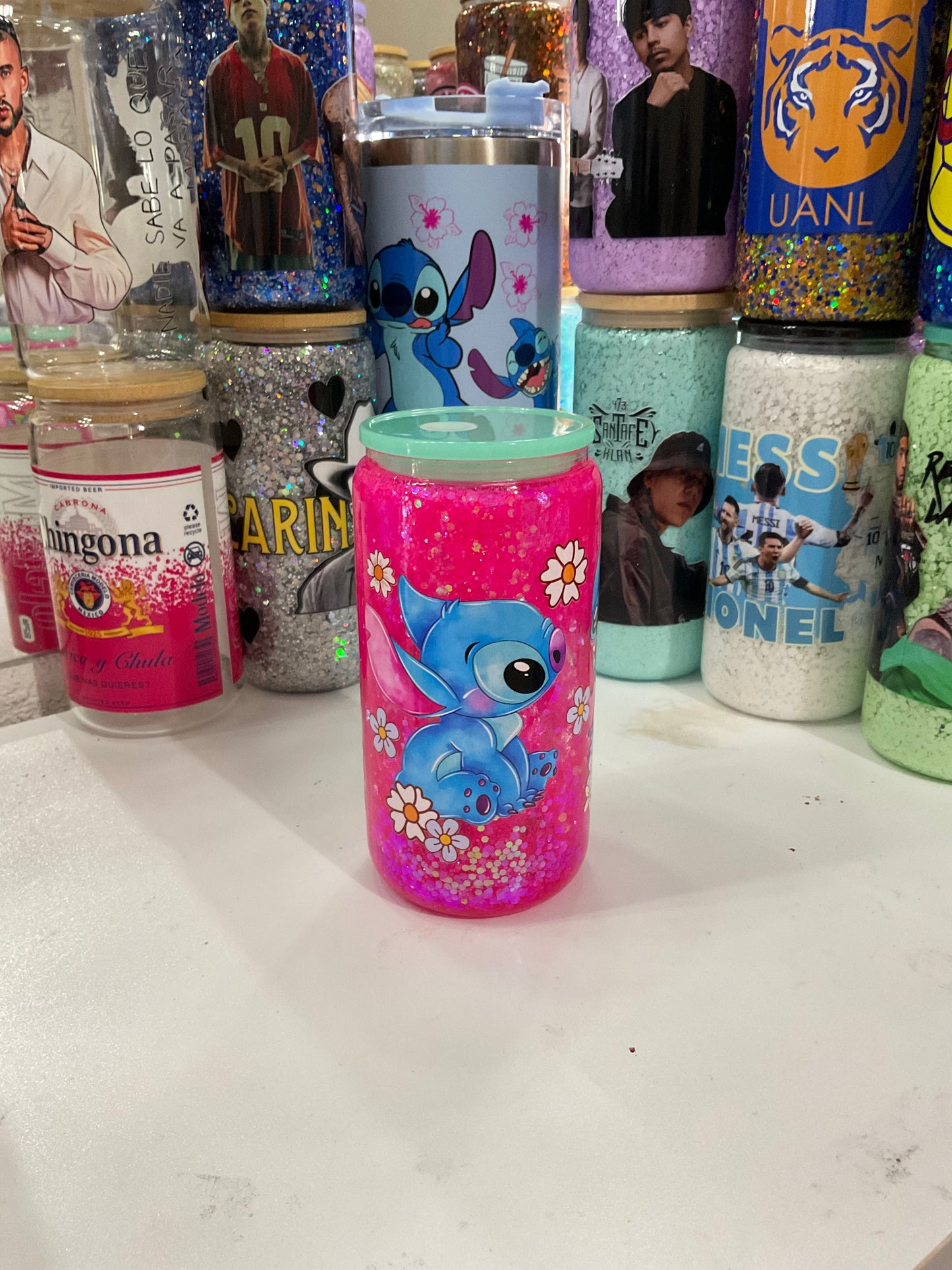 stitch fast motion snowglobe