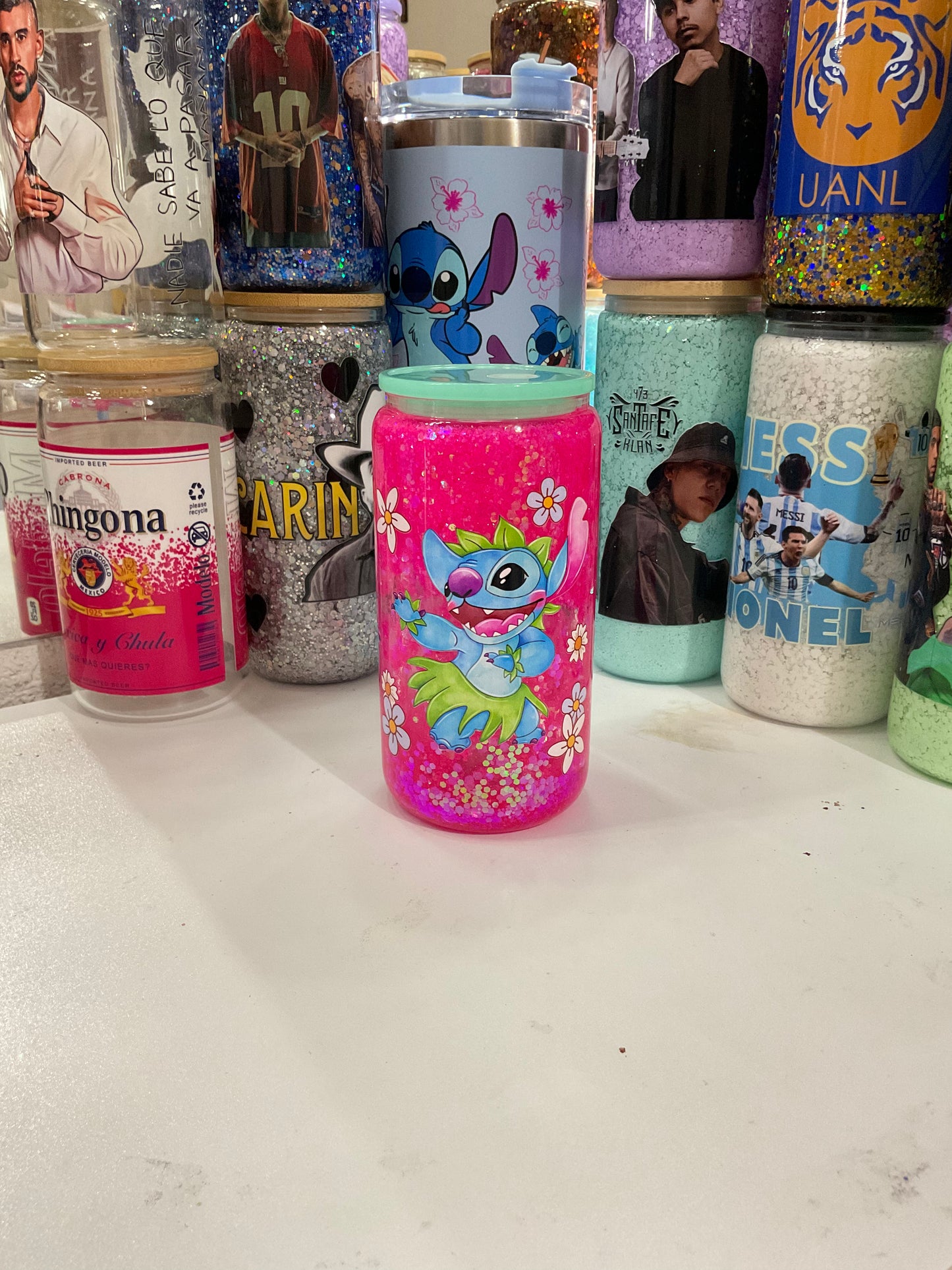 stitch fast motion snowglobe