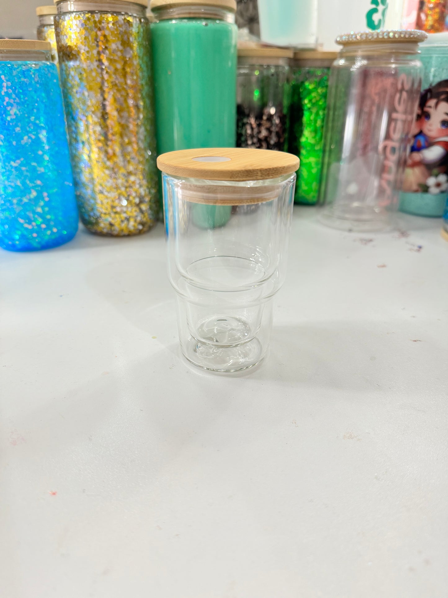 3oz shot glass snowglobe