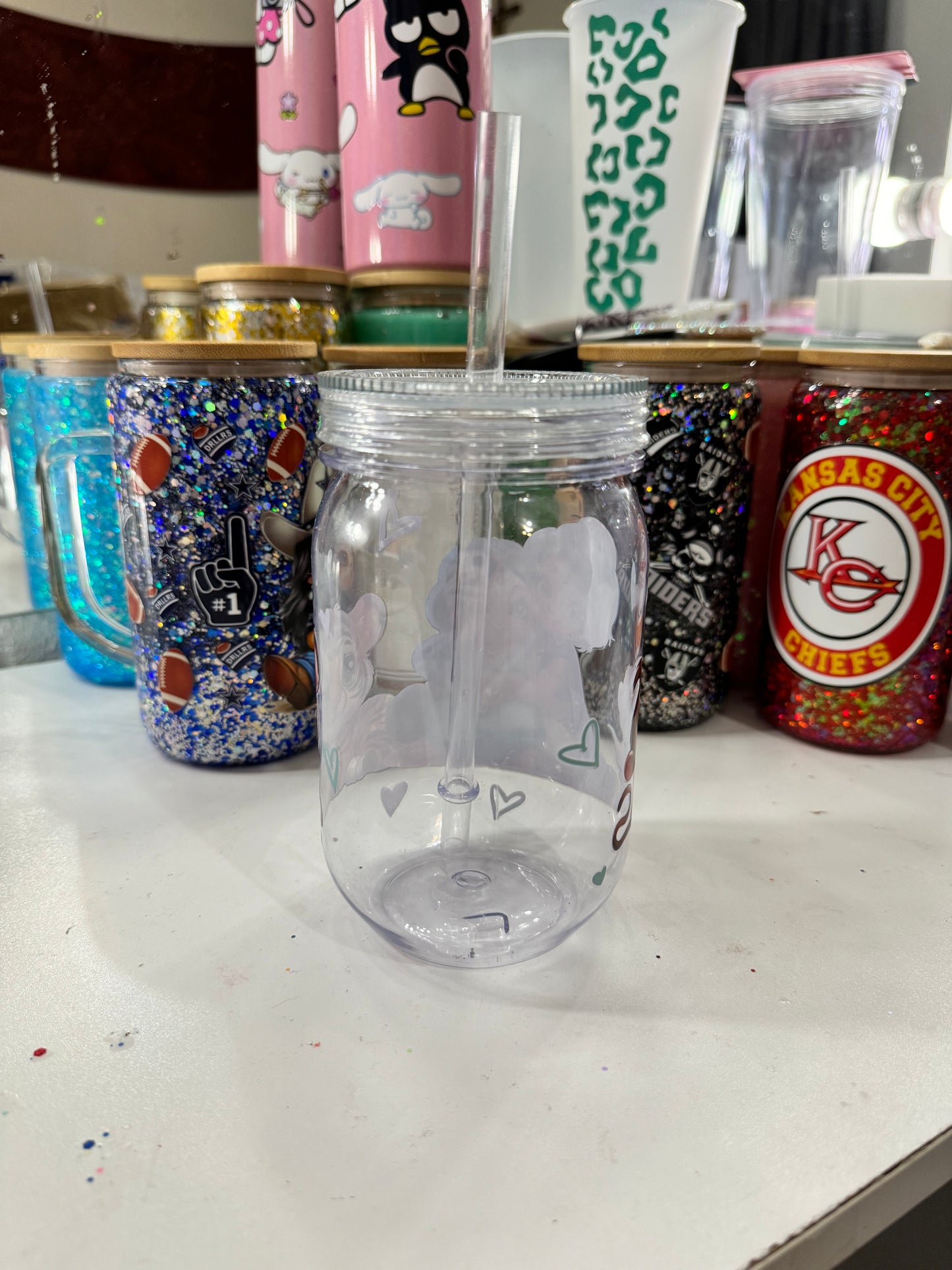 baby jasmine and aladdin acrylic cup