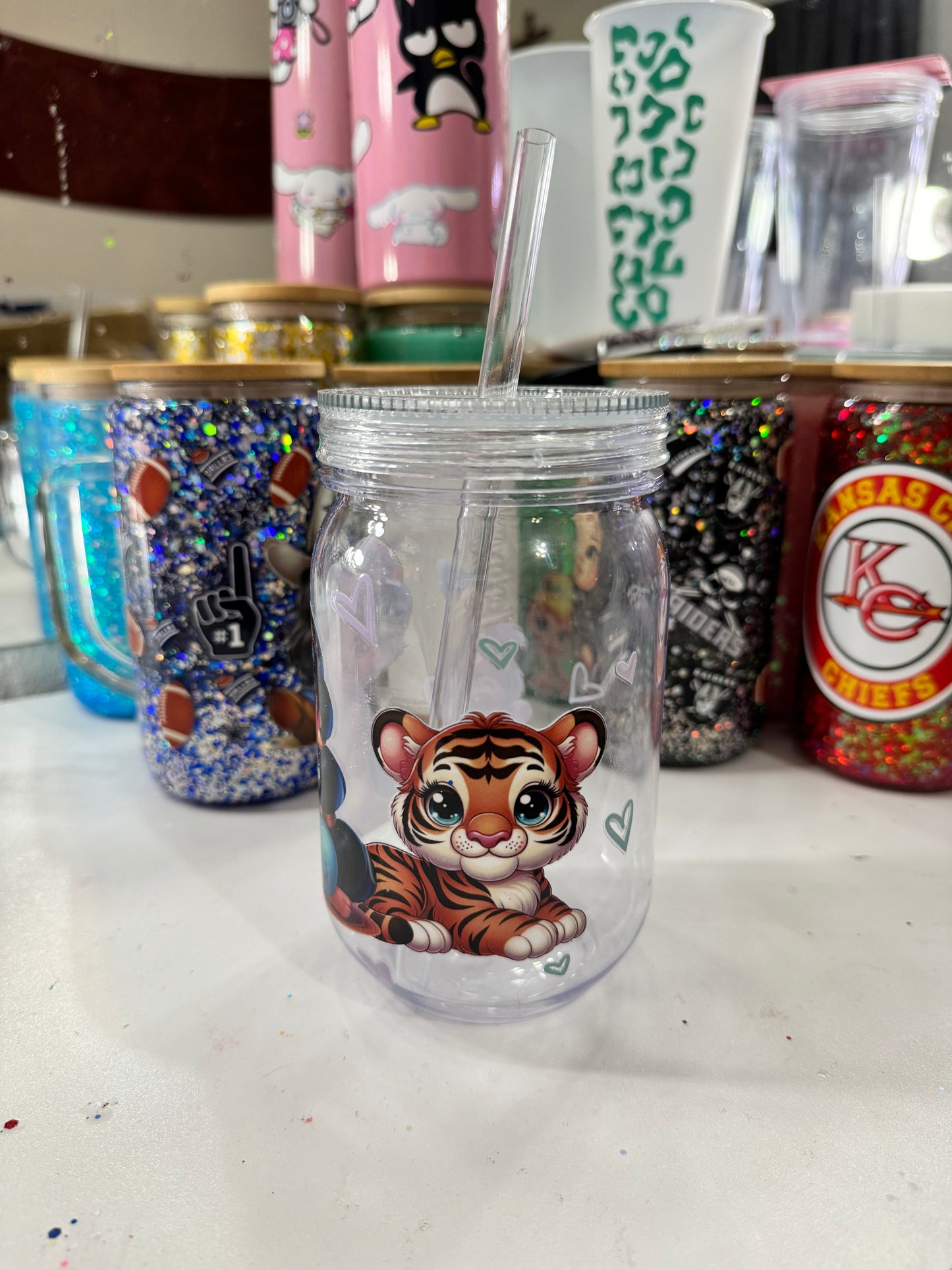 baby jasmine and aladdin acrylic cup